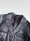 Vintage Black Leather Belted Jacket Women’s (M)
