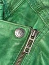 Vintage Ashwood Green Leather Asymmetric Biker Jacket women’s (S)