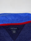 Tommy Hilfiger Fleece Jacket – Navy with Blue Collar, “Hilfiger” Spellout, (S/M)