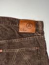 Y2K G-Star Raw Brown Corduroy 3D Twisted Pants (W:34) (L:43)