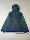 Nike Grey & Royal Blue Fleece-Lined Hooded Track Jacket (M)
