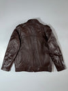 Brown Leather Jacket – Genuine Leather (S/M)