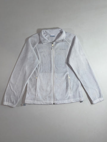 Columbia Full-Zip Fleece Jacket – White Women’s (M)