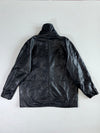 Vintage Black Leather Utility Field Jacket (2XL)