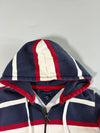 Tommy Hilfiger Striped Zip-Up jacket Hoodie – Navy/Red/White (L)
