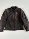 Harley-Davidson Genuine MotorClothes Black Textile Riding Jacket – Fitted Moto, Embroidered Bar & Shield Padded (M)