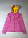 Everlast Pink Fleece Zip-Up Hoodie – Yellow Lined Hood (S)