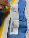 Jordan White Blue & Yellow Basketball Warm-Up Bomber Jacket (XL)