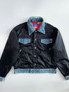 John Richmond Denim Vintage 90s Nylon & Denim Hybrid Trucker Jacket (L)