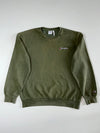 Champion Organic Cotton Olive Green Crewneck Sweatshirt  (XL)