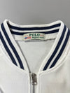 Polo Boston Union Zip-Up Bomber Sweatshirt — White / Navy | (L)