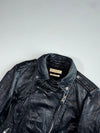 Vintage Mango Black Leather Biker Jacket Women’s (S)