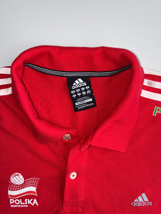 Adidas Poland Volleyball “Polska Siatkówka” Team Polo Shirt – Red (2XL)