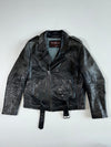 Cuirs Guignard Classic Black Leather Biker Jacket (XL)