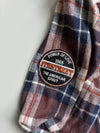 5th Street Premium Patch Embroidered Plaid Flannel Shirt – Brown/Navy (S)