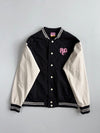 The Powerpuff Girls x CACO Black Cream Varsity Jacket (S)