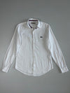 Lacoste White Oxford Croc Logo Shirt (S)