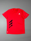 Adidas | AeroReady 3-Stripe Running Tee Red (M)