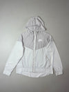 Vintage Nike White Grey Hooded Windrunner Jacket (M)