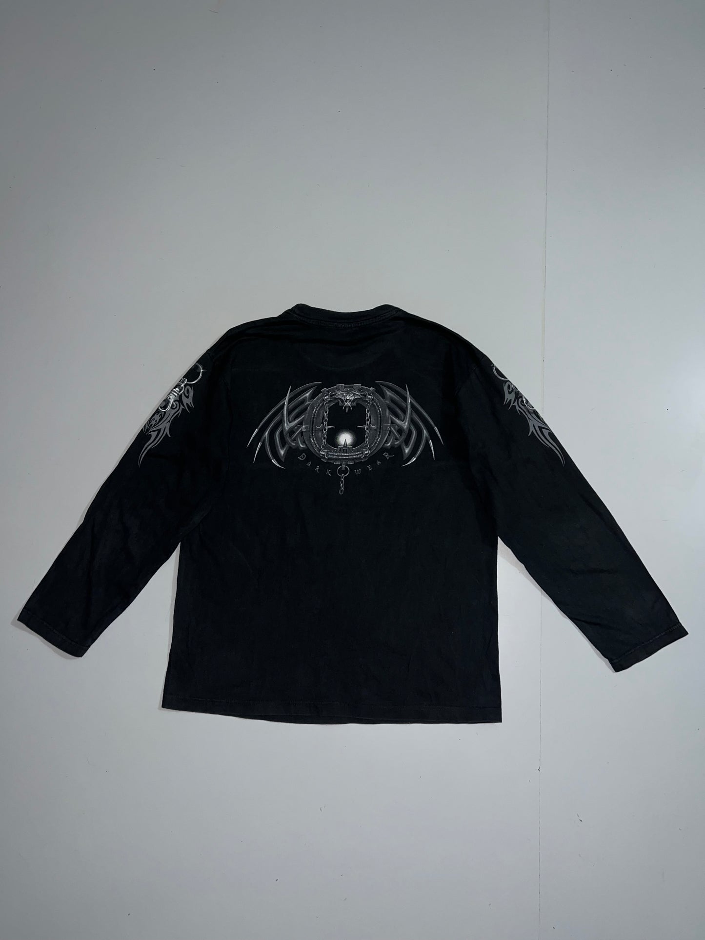 !                                             Spiral 'Snake Pit' Long Sleeved T-Shirt (GOTHIC) Size - (M/S)