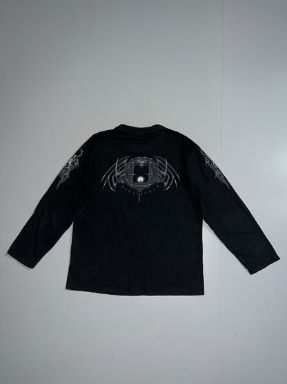 !                                             Spiral 'Snake Pit' Long Sleeved T-Shirt (GOTHIC) Size - (M/S)