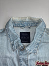 Bershka Light Wash Distressed Denim Vest – Vintage Patches | (S)