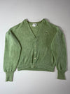 Vintage Chemise Lacoste Sage Green Cardigan Made in France (XL)