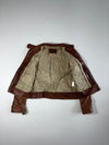 Massimo Dutti Leather Jacket – Cognac Brown (Women's)(S)