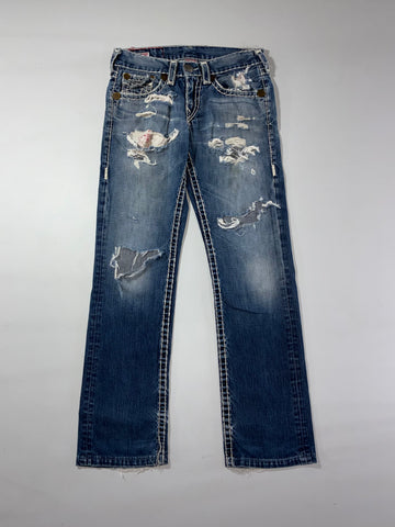 True Religion Super T Heavy Distressed Jeans (W:32) (L:42.5)