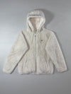 Fila Sherpa Fleece Hooded Zip-Up Jacket  Off-White, (M)