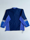 Vintage 90s Adidas Navy/Royal Blue Colour-Block Track Jacket (XL)