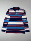 Tommy Hilfiger Multicolor Striped Long Sleeve Rugby Polo (M)