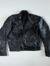 Vintage Black Genuine Leather Moto Biker Jacket Padded  (L)