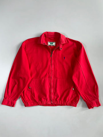 Vintage Bossini Harrington Jacket Red Cotton Casual Wear(M)