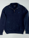 Polo Ralph Lauren Pima Cotton Quarter Zip Textured Knit Sweater –(S)
