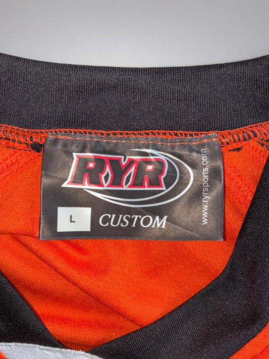 RYR Custom Philadelphia Flyers Hockey Jersey – Orange/Black (XL)