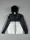 Adidas Black & White Colorblock Hooded Windbreaker (XS/S)