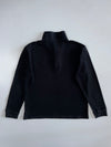 Euro Club American Casual Style Long Sleeve Rugby Polo in Black with Rainbow Big Pony (S/M)