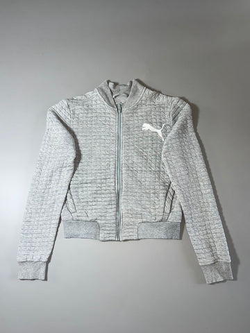 Puma Quilted Grey Bomber Jacket (Women's) (S)
