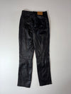 Highway 1 Genuine Leather Biker Motorcycle Pants – Black (W:30) (L:43)