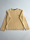 Chaps Ralph Lauren Hand Framed Herringbone Knit Sweater – Butter Yellow (XL)