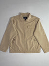 Giordano Beige Zip-Up Harrington Jacket with Mesh Lining & Flap Chest Pocket (L)