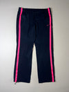 Nike Black Track Pants – Pink Side Stripe (W:36) (L:39)