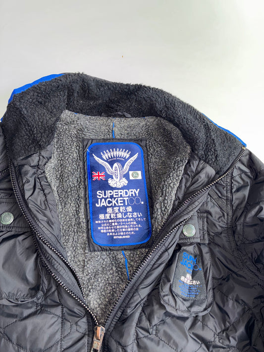Superdry Jacket Co. Quilted Sherpa-Lined Jacket  Black  Size (M/L)