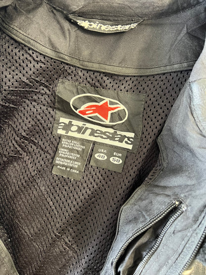 ZSuper RARE Alpinestars Original Heavy Pure Leather Riding Jacket (Extremely Padded) (L/XL)