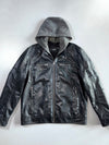 Black Rivet Premium Original (Detechable Hood)Leather Jacket (L)