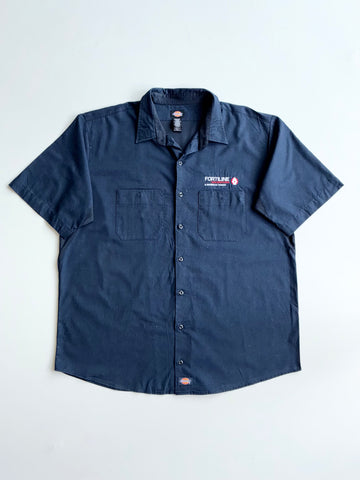Dickies Navy Work Shirt – Fortiline Waterworks Embroidered – (3XL)
