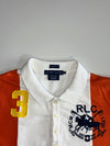 Ralph Lauren Colorblock Rugby Polo #3 RLC Skinny Fit – Orange/White (XS)
