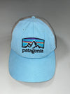 Vintage Patagonia Light Blue Fitz Roy Trucker Cap (Adjustable)
