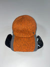 Vintage Orange Grey Knit Panel Baseball Cap (Adjustable)